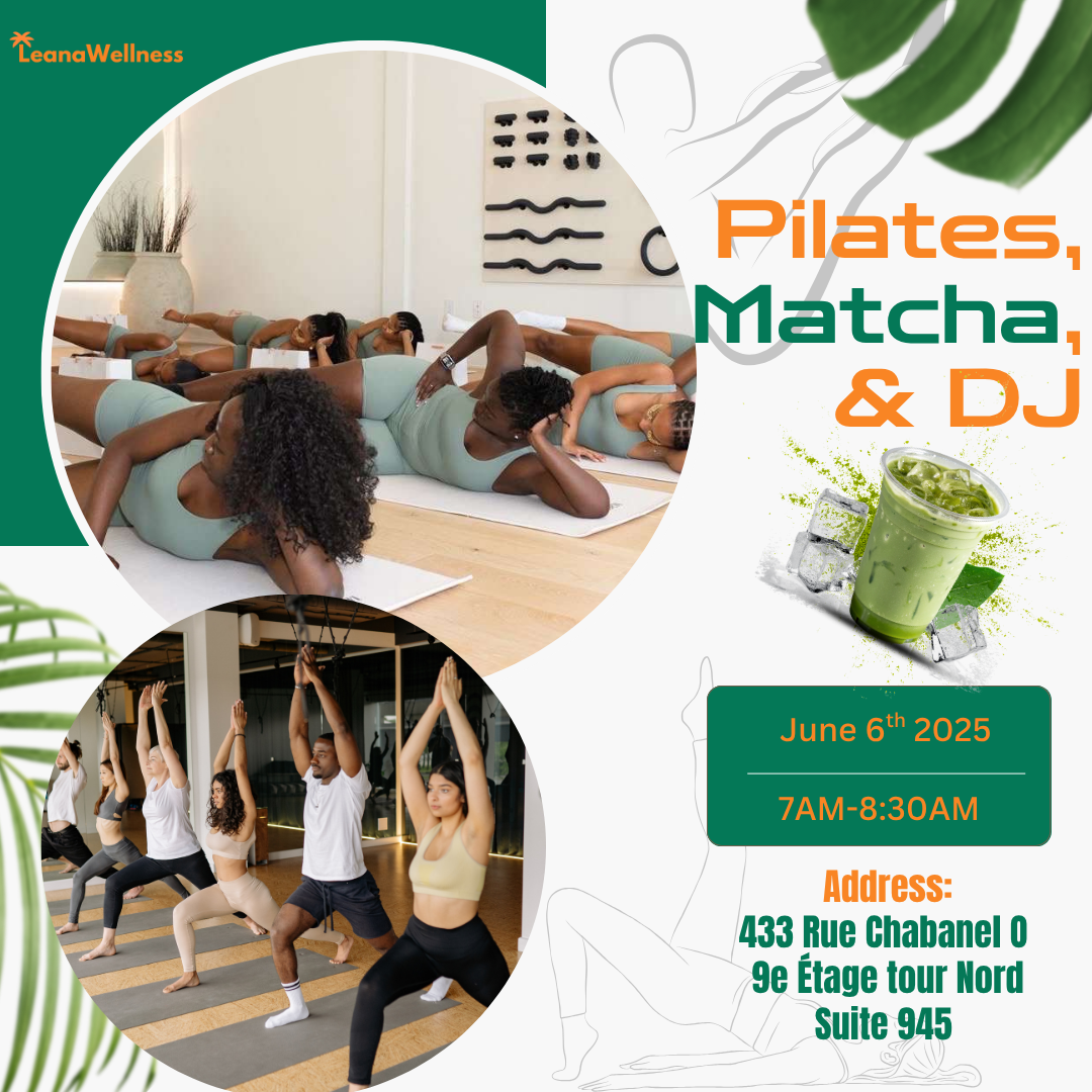 Pilates, Matcha, DJ Flyer